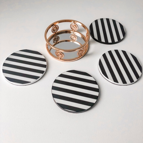 henri bendel Other - ❌SOLD [Henri Bendel] RARE Stripe Coaster Set
